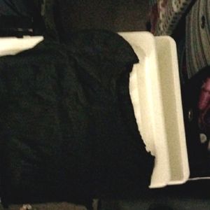 Black lettuce neck cropped tee, Small 11-12 / 152(EU)